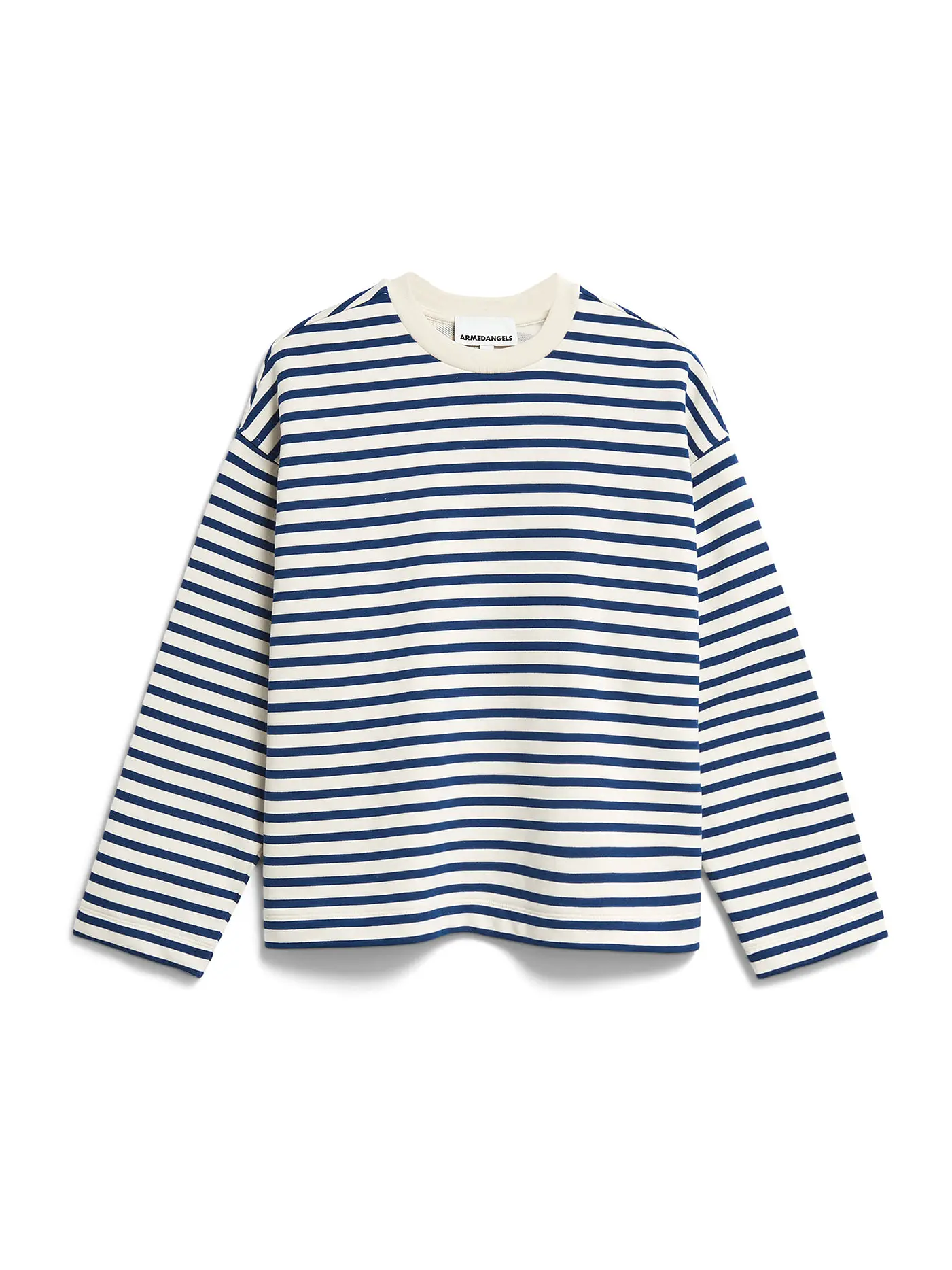 ARMEDANGELS | Sweater Oversized Fit FRANKAA  STRIPES | dunkelblau